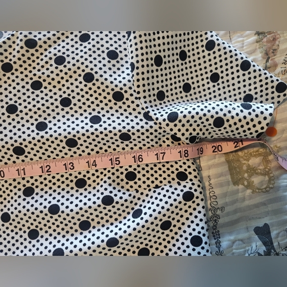 Daniel Rainn Polka Dot Colorblock Blouse Size S - Picture 10 of 11